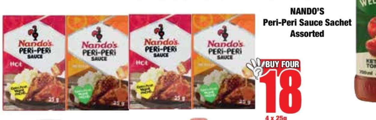 Nando's Peri-Peri Sauce Sachet Assorted