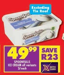 SPOONFULLS ICE CREAM all variants