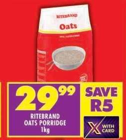 RITEBRAND OATS PORRIDGE 1kg
