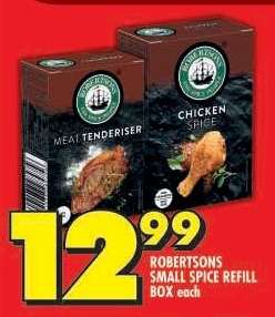 ROBERTSONS SMALL SPICE REFILL BOX