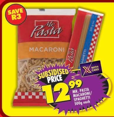 MR. PASTA MACARONI/SPAGHETTI 500g each