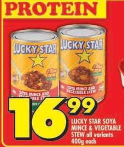 LUCKY STAR SOYA MINCE & VEGETABLE STEW
