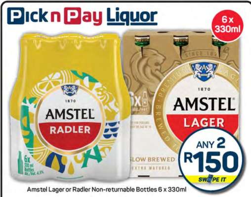 Amstel Lager or Radler