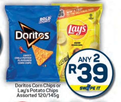 Doritos Corn Chips or Lay's Potato Chips