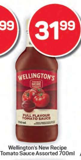 Wellington's New Recipe Tomato Sauce Assorted 700ml