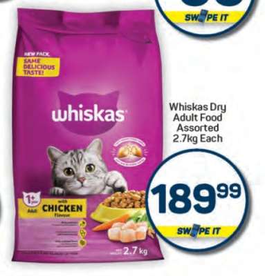 Whiskas Dry Adult Food Assorted