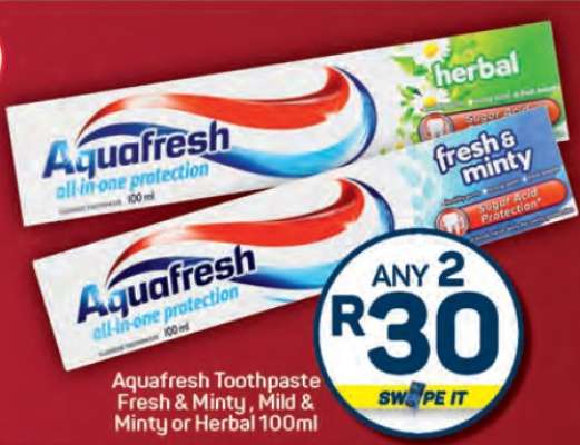 AQUAFRESH TOOTHPASTE