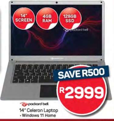 Packard Bell 14" Celeron Laptop
