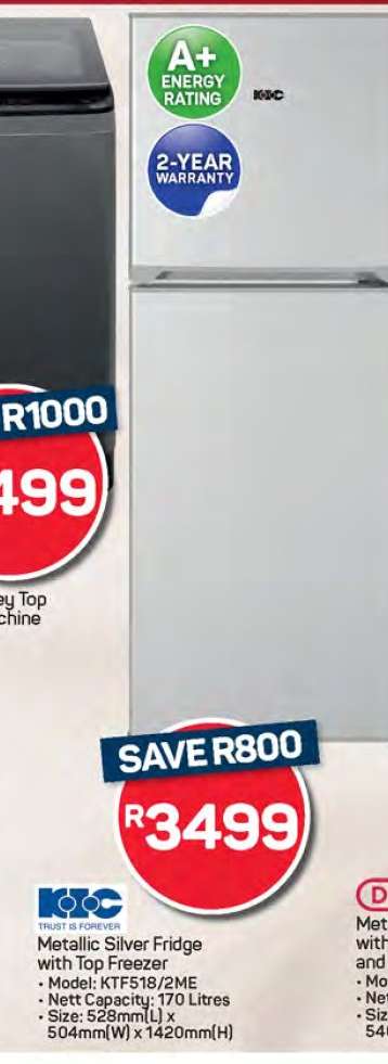 KIC Metallic Silver Fridge