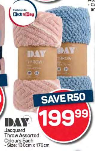 Jacquard Throw Assorted Colours Each