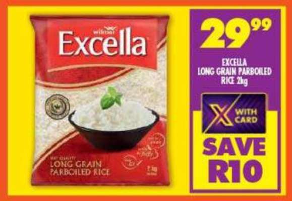 Excella Long Grain Parboiled Rice 2kg