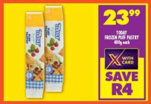 Today Frozen Puff Pastry