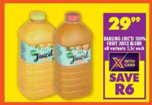DARLING JUIC'D 100% FRUIT JUICE BLEND