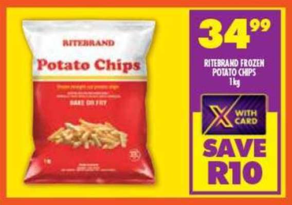 RITEBRAND FROZEN POTATO CHIPS 1kg