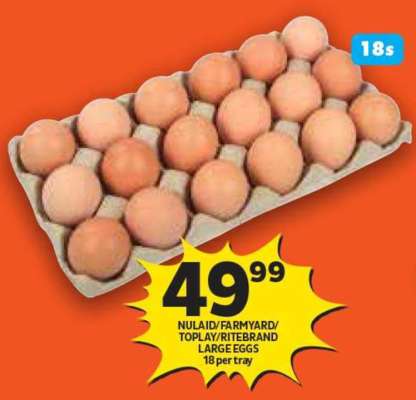 NULAID/FARMYARD/TOPLAY/RITEBRAND LARGE EGGS