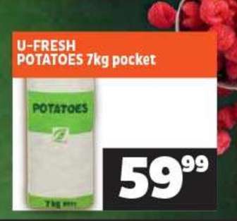 U-FRESH POTATOES 7kg pocket