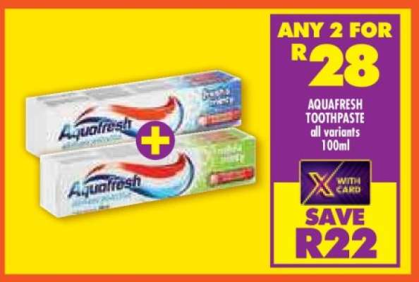 AQUAFRESH TOOTHPASTE all variants 100ml