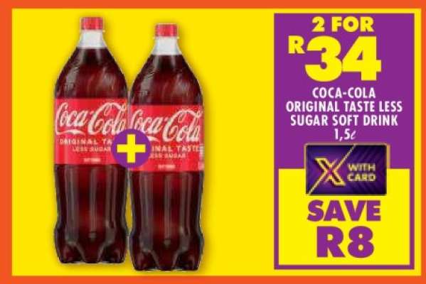 Coca-Cola Original Taste Less Sugar Soft Drink, 1.5L