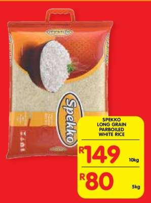 SPEKKO LONG GRAIN PARBOILED WHITE RICE