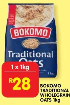 BOKOMO TRADITIONAL WHOLEGRAIN OATS 1kg