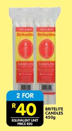 BRITELITE CANDLES 450g