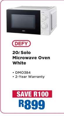 DEFY 20ℓ Solo Microwave Oven White