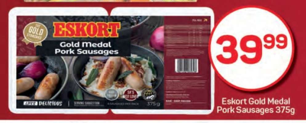 Eskort Gold Medal Pork Sausages 375g