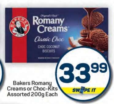Bakers Romany Creams or Choc-kits