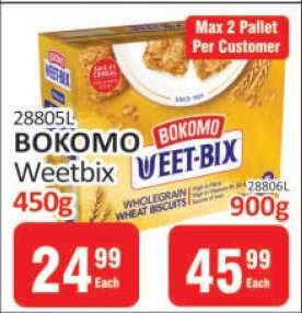 Bokomo Weetbix 450g