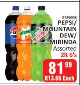 PEPSI/MOUNTAIN DEW/MIRINDA Assorted