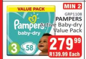 Pampers Active Baby-Dry Value Pack