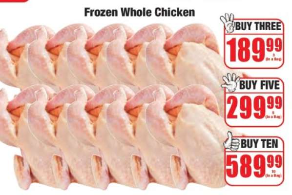 Frozen Whole Chicken