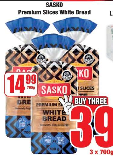 Sasko Premium Slices White Bread