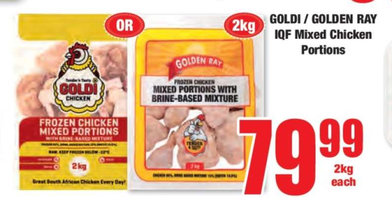 GOLDI / GOLDEN RAY IQF Mixed Chicken Portions