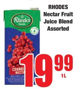 RHODES Nectar Fruit Juice Blend Assorted