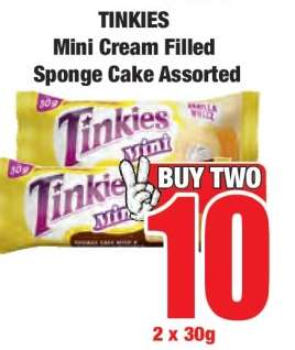 TINKIES Mini Cream Filled Sponge Cake Assorted