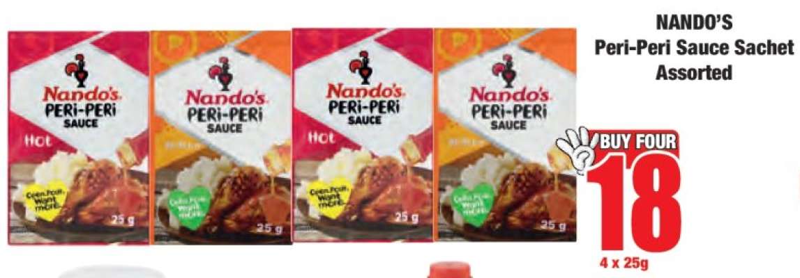 Nando's Peri-Peri Sauce Sachet Assorted