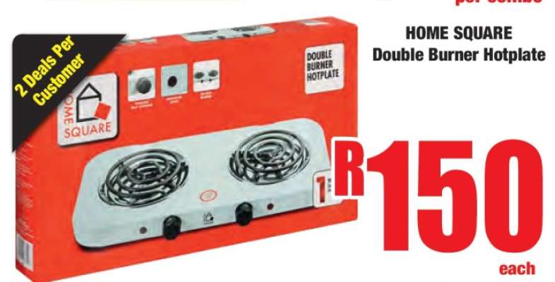 HOME SQUARE Double Burner Hotplate