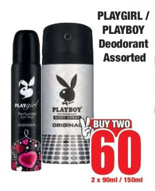 PLAYGIRL / PLAYBOY Deodorant Assorted