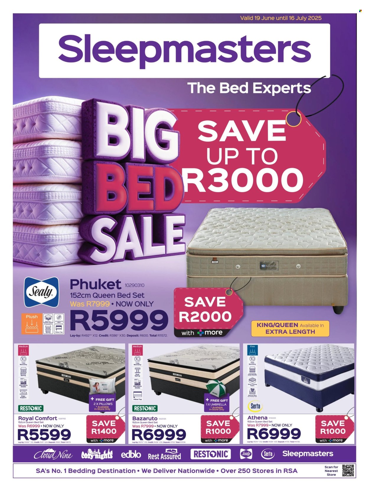 Sleepmasters specials - 19/06/2025 - 16/07/2025. Page 1