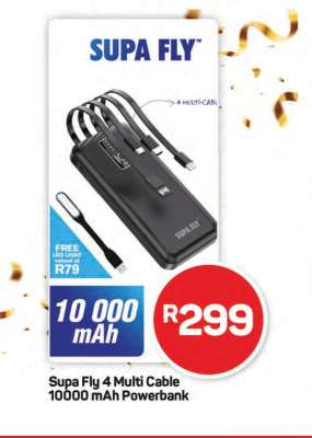 Supa Fly 4 Multi Cable 10000 mAh Powerbank
