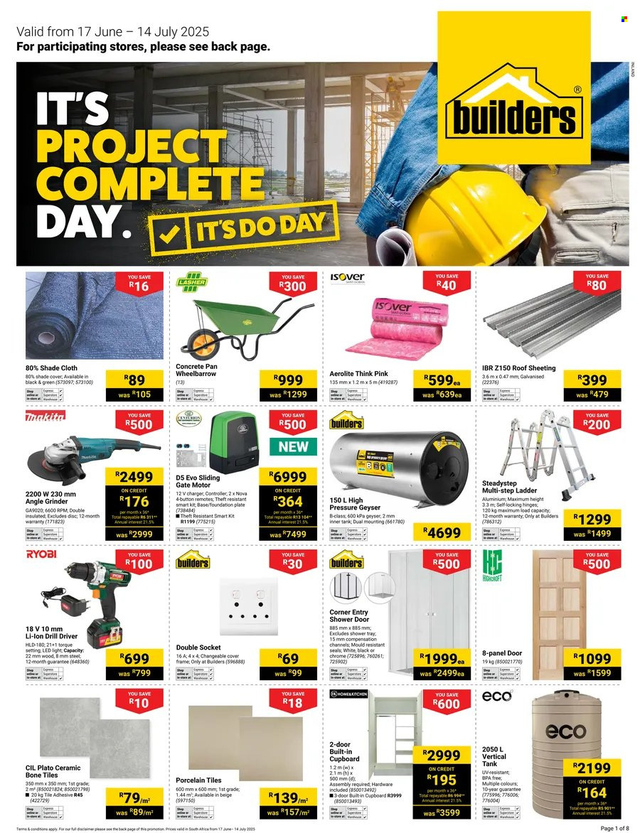 Builders specials - 17/06/2025 - 14/07/2025. Page 1