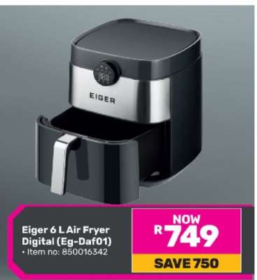 Eiger 6 L Air Fryer Digital (Eg-Daf01)
