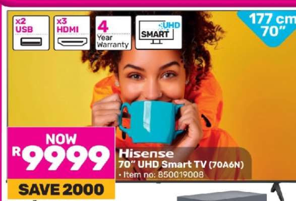 Hisense 70" UHD Smart TV (70A6N)