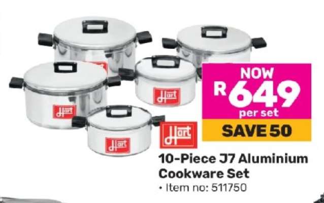 10-Piece J7 Aluminium Cookware Set