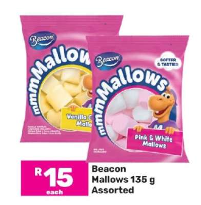 Beacon Mallows 135 g Assorted