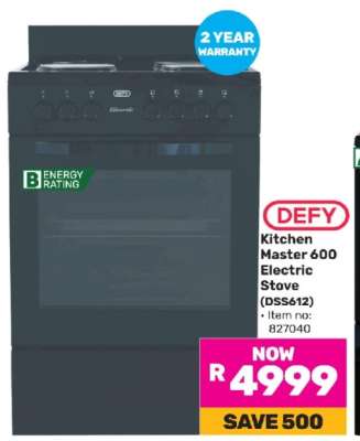 Defy Kitchen Master 600 Electric Stove DSS612