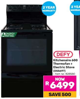 Defy Kitchenaire 600 Thermofan + Electric Stove DSS697