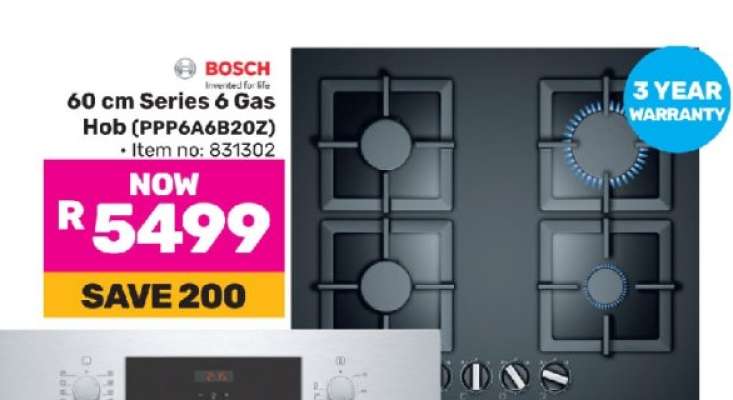 Bosch 60 cm Series 6 Gas Hob (PPP6A6B20Z)