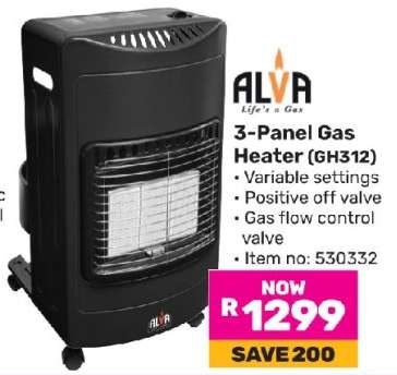 Alva 3-Panel Gas Heater GH312